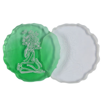 Mua Khuôn nhựa silicone hình dạng không đều Trang sức Poxy Khuôn 3D Coaster online manufacture