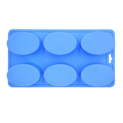 Mua Khuôn nướng hình bầu dục gia đình tự làm, khuôn xà phòng silicon 6 khoang tùy chỉnh Oem online manufacture