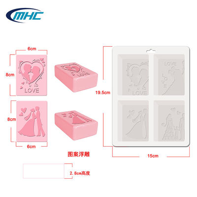 Mua Thiết kế mới Tùy chỉnh thực phẩm Lớp 4 Khuôn xà phòng silicone bền vững online manufacture