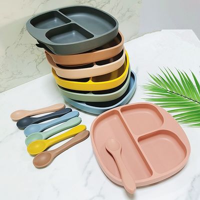 Mua Đĩa silicon tùy chỉnh có ống hút cho trẻ mới biết đi cho trẻ em online manufacture