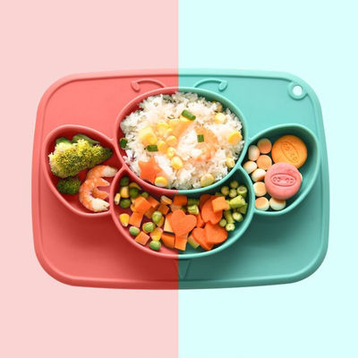 Mua Hút Trẻ Em Bộ Đồ Ăn Tấm Món Ăn Bé Silicone Đồ Sành Sứ Trẻ Mới Biết Đi Bát Đĩa Chống Trượt online manufacture