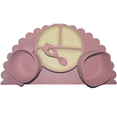 Mua Đồ ăn trẻ em silicone Ergonomic Set Silicone Childrens Plates Forks And Spoon For Toddlers online manufacture