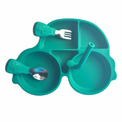 Bộ thìa silicone cho bé ăn Hình dạng ô tô tùy chỉnh Bpa Free