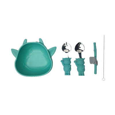 Imp Shape Bộ đồ ăn bằng silicon có thể tái sử dụng cho trẻ em Bát không trượt Bpa tùy chỉnh