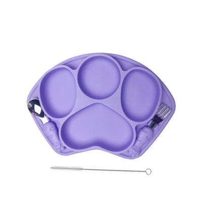 Silicone Baby Bpa Bộ bát hút miễn phí Bộ đồ ăn được tùy chỉnh bằng ống hút
