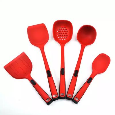 Bộ thìa silicone 5 cái không chứa BPA Bộ dụng cụ nấu ăn Kitchenaid chịu nhiệt