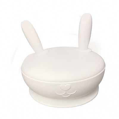 Tấm hút silicone cho bé ăn có nắp hình con thỏ miễn phí BPA