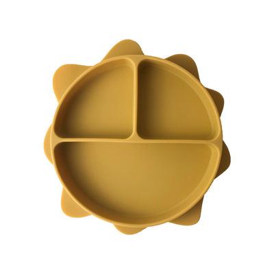 Tấm silicone hút trẻ em miễn phí BPA Bát ăn thân thiện với môi trường Hình mặt trời
