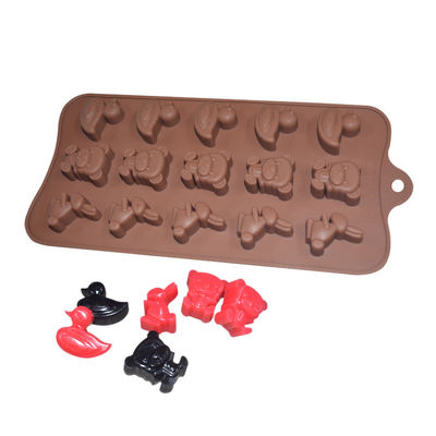 Khuôn sô cô la tùy chỉnh hình động vật Brown Silicone tùy chỉnh