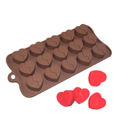 Khuôn làm sô cô la tùy chỉnh LFGB Khuôn làm bánh mousse hình trái tim Khuôn silicon