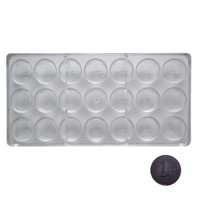 Các khuôn sô cô la hình chữ nhật hình đồng xu Polycarbonate PC Chocolate Mould