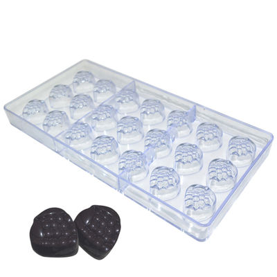 Hình dạng dâu tây Khuôn sô cô la Polycarbonate Bền vững LFGB đã được phê duyệt