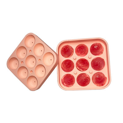 Máy làm đá viên hình hoa hồng nhỏ bằng silicon Bền vững 9 khoang 1,2 inch