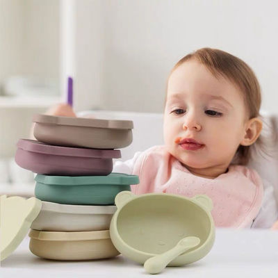 Bộ bát hút silicone Bộ chia đĩa hút Bộ dụng cụ cho trẻ mới biết đi