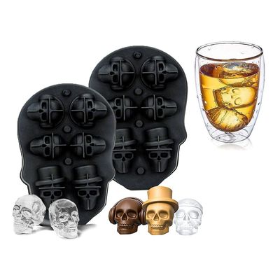 MHC 3D Cranial Shape Skull Ice Molds For Whiskey Tray With Non-Spill Lid (MHC 3D hình sọ)