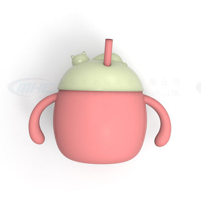 MHC 4 tháng Baby cho ăn cốc với rơm 50 miếng đĩa và tay cầm Set quà tặng