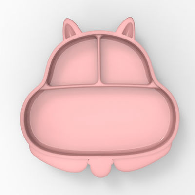 MHC Squirrel Silicone Plate Baby Nursing Suction Cartoon Động vật cấp độ thực phẩm silicone cho bé 6 tháng tuổi
