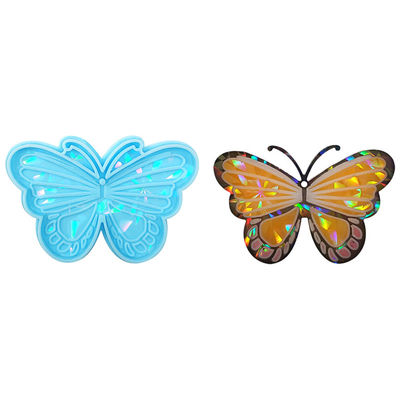 MHC Bộ đầy đủ Các khuôn nhựa holographic silicone cho đồ trang trí nghệ thuật Bướm Keychain Coasters Kits