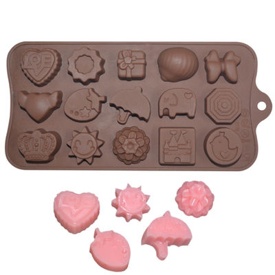MHC Custom Pour Chocolate Silicone Chocolate Mold Hình ảnh hoạt hình dễ thương cho các công cụ làm sạch bánh dễ dàng