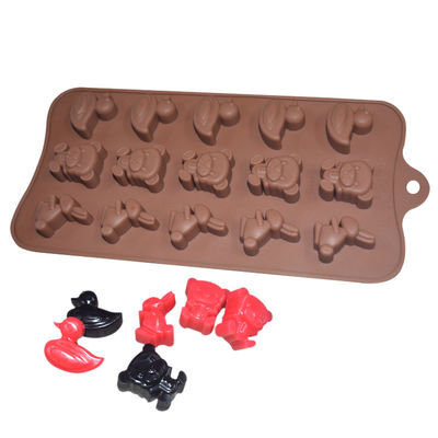 MHC sản xuất chất lượng thực phẩm silicone nấm mốc sô cô la đồ họa động vật dễ thương vịt gấu thỏ