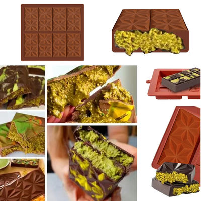 MHC Silicone Dubai Chocolate Mold Custom Deep Small Silicone Chocolate Mould Nhà sản xuất
